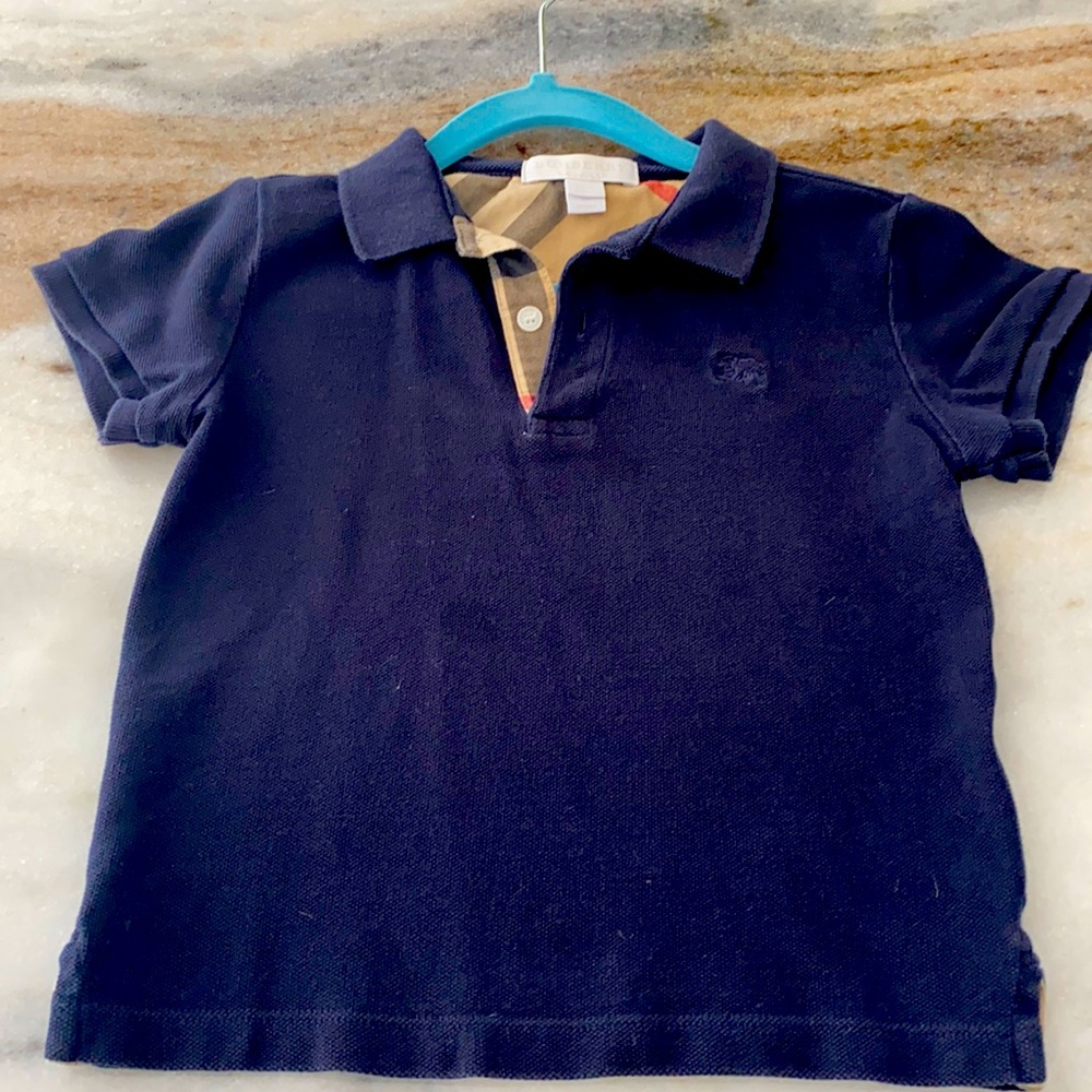 Navy Blue Burberry Polo